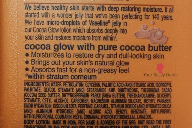 Vaseline Intensive Care Cocoa Glow Body Lotion 
