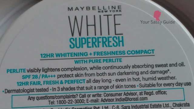 Maybelline New York White Super Fresh Compact