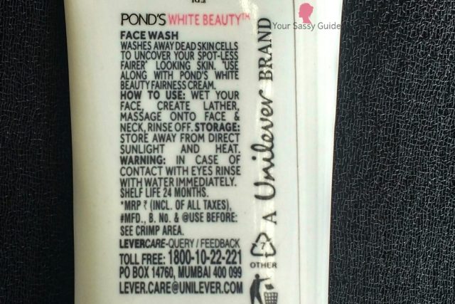 Ponds White Beauty Spot-less Fairness Face Wash