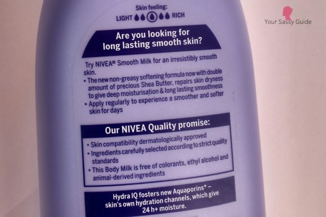 afgår Monica Blot Nivea Smooth Milk Body Lotion with Shea Butter Review - Your Sassy Guide