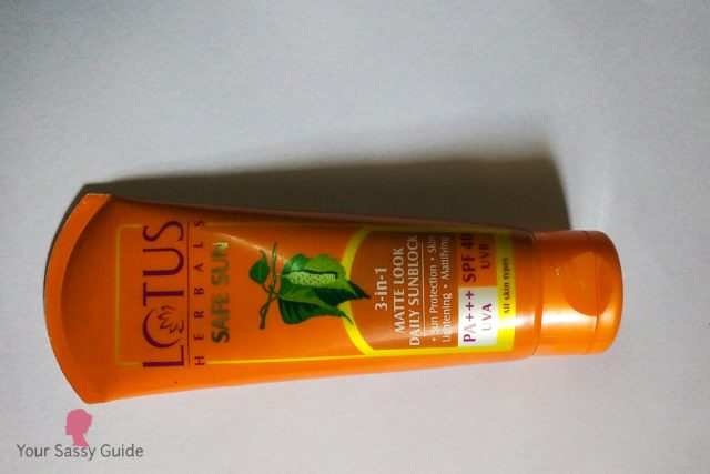Lotus Herbals Safe Sun Sunscreen